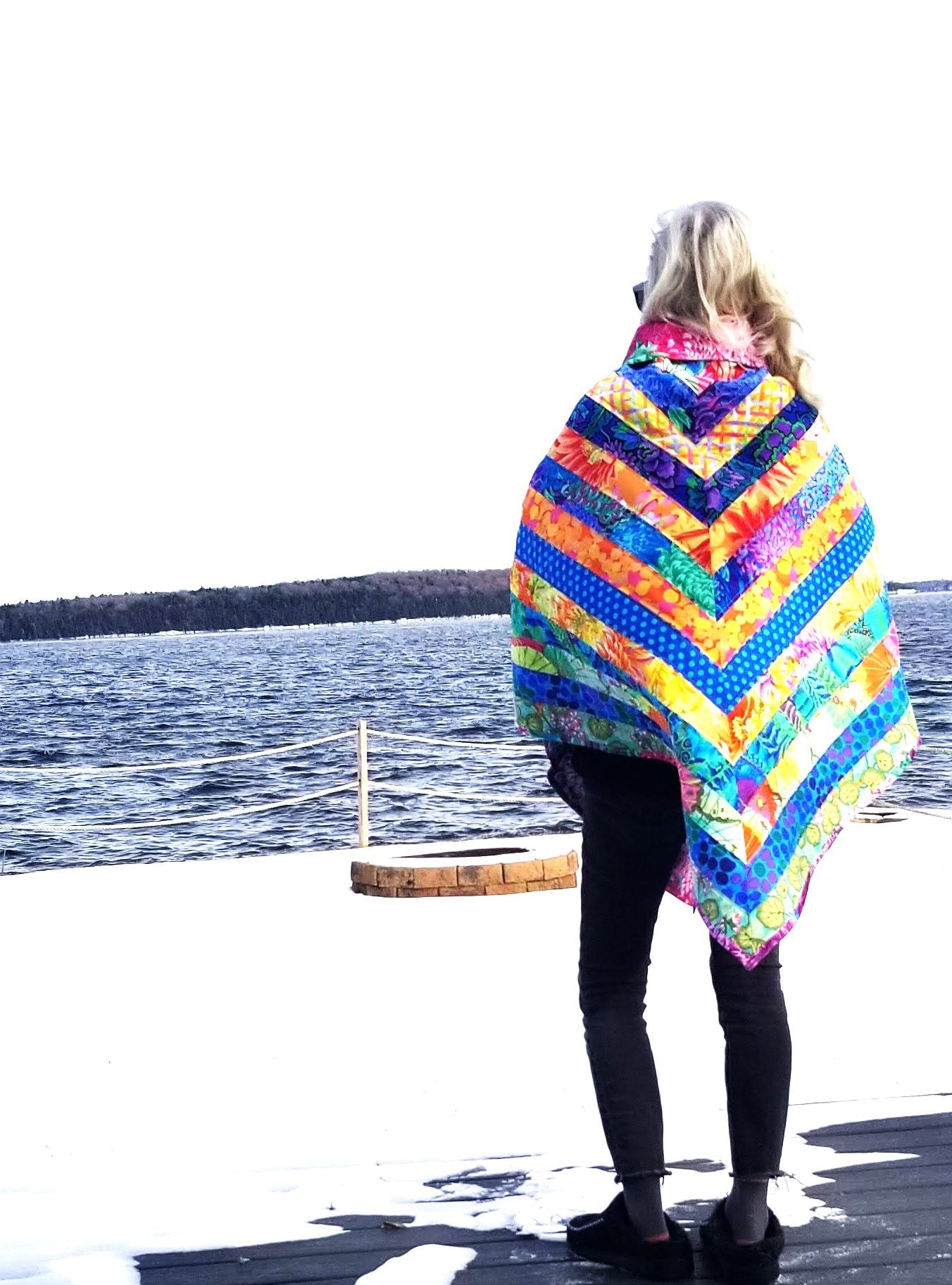 Denim Blues Quilted Shawl Pattern (PDF ONLY)