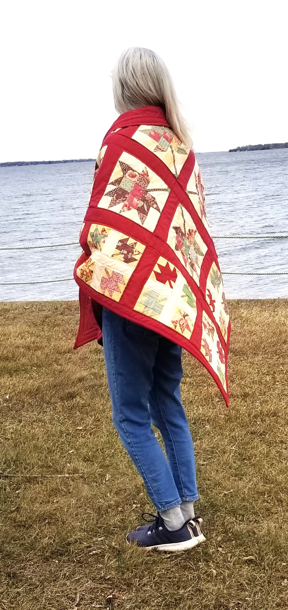 Falling Leaves At Your Own Risk Quilted Shawl Pattern (PDF ONLY)