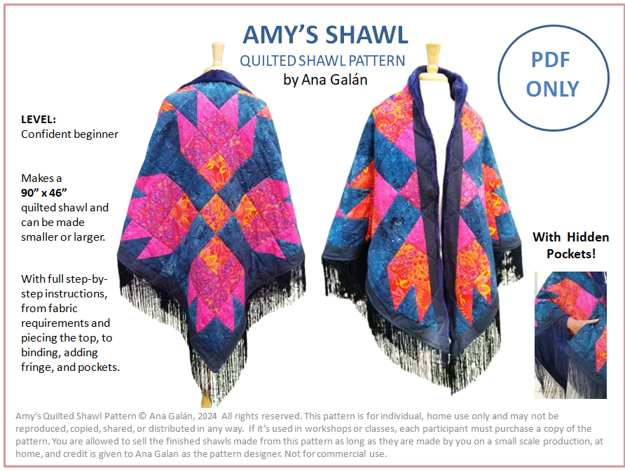 Amy's Quilted Shawl Pattern (PDF only)