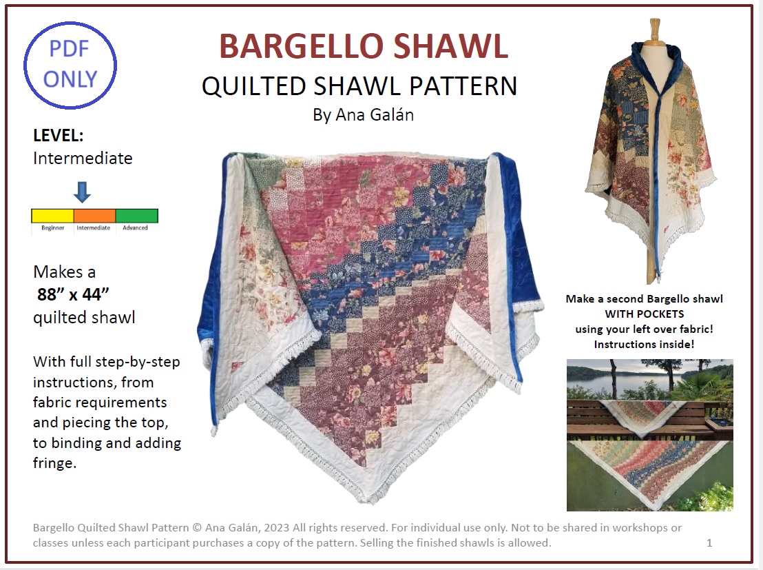 Bargello Quilted Shawl Pattern (PDF ONLY)