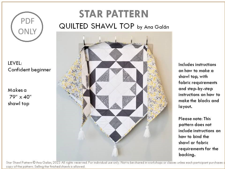 Star Shawl TOP ONLY Pattern (PDF pattern)