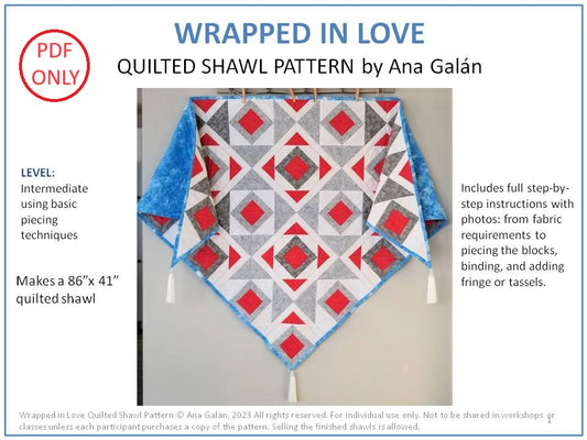 Wrapped in Love Quilted Shawl Pattern (PDF ONLY)